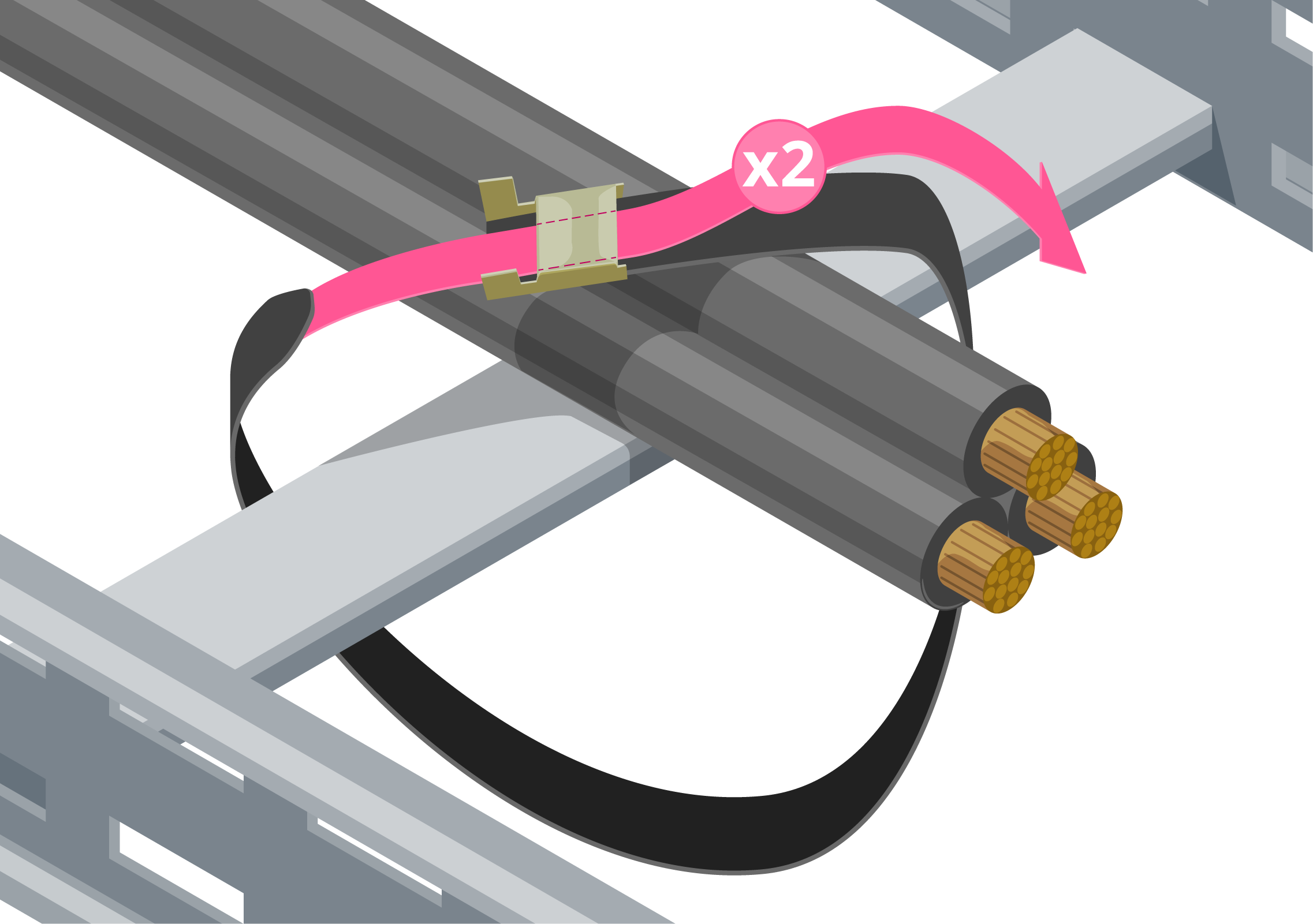 Unslotted cable ladder rung